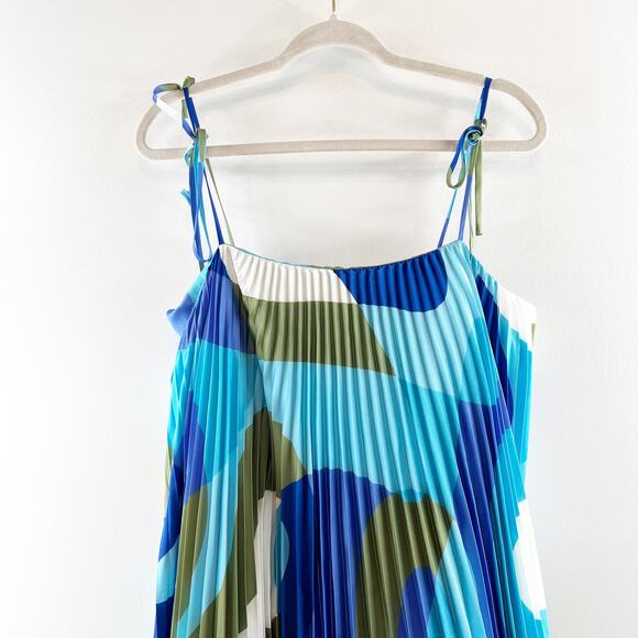 Hutch Blue and Green Pleated Jumpsuit - Picture 6 of 12